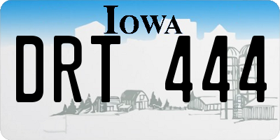 IA license plate DRT444