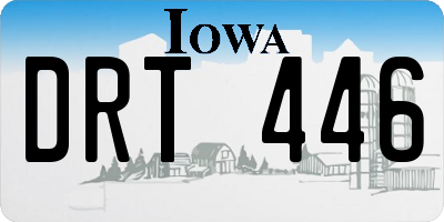 IA license plate DRT446