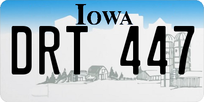 IA license plate DRT447