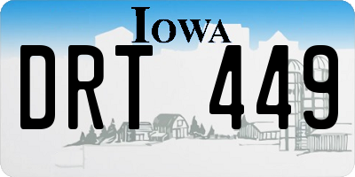 IA license plate DRT449