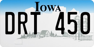 IA license plate DRT450