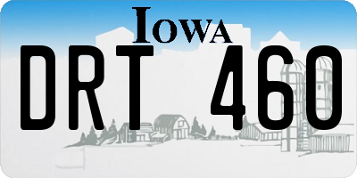 IA license plate DRT460