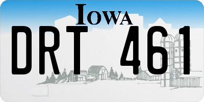 IA license plate DRT461