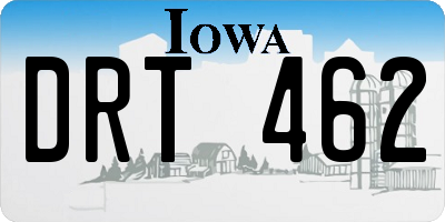 IA license plate DRT462