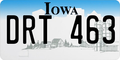IA license plate DRT463