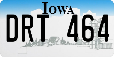 IA license plate DRT464