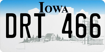 IA license plate DRT466