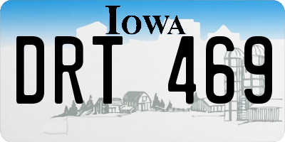 IA license plate DRT469