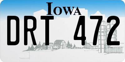 IA license plate DRT472