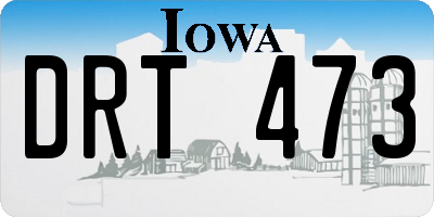 IA license plate DRT473
