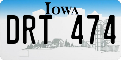 IA license plate DRT474