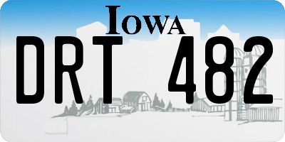 IA license plate DRT482