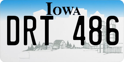 IA license plate DRT486