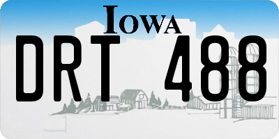 IA license plate DRT488