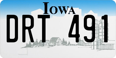 IA license plate DRT491