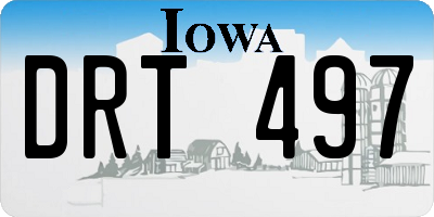 IA license plate DRT497