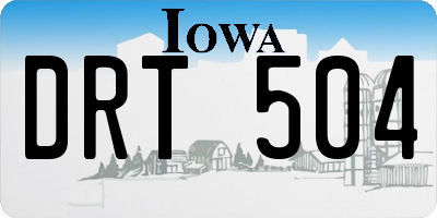 IA license plate DRT504