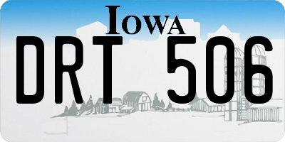 IA license plate DRT506