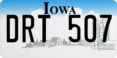 IA license plate DRT507