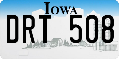 IA license plate DRT508