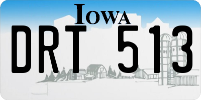 IA license plate DRT513