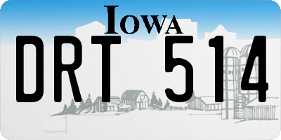 IA license plate DRT514