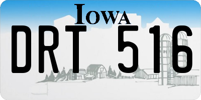 IA license plate DRT516