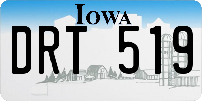 IA license plate DRT519