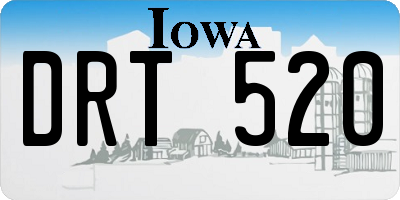 IA license plate DRT520
