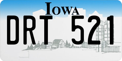 IA license plate DRT521