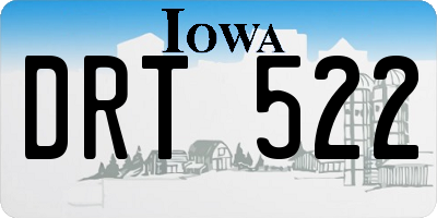 IA license plate DRT522