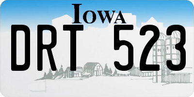 IA license plate DRT523