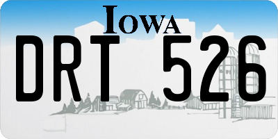 IA license plate DRT526