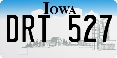 IA license plate DRT527