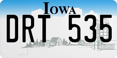 IA license plate DRT535