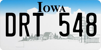 IA license plate DRT548