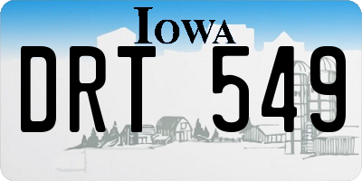 IA license plate DRT549