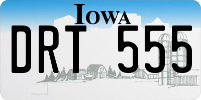 IA license plate DRT555