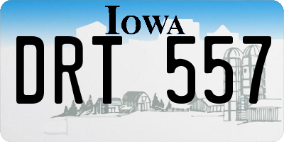 IA license plate DRT557