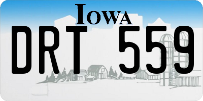 IA license plate DRT559