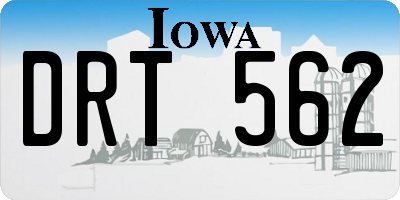IA license plate DRT562