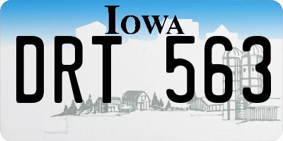 IA license plate DRT563