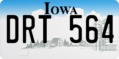 IA license plate DRT564