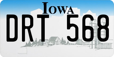 IA license plate DRT568
