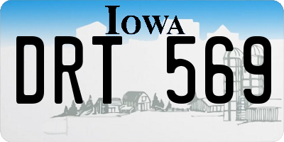 IA license plate DRT569