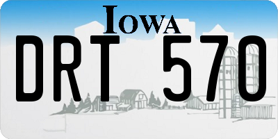 IA license plate DRT570