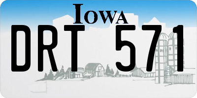 IA license plate DRT571