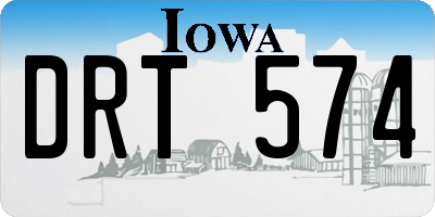 IA license plate DRT574