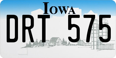 IA license plate DRT575