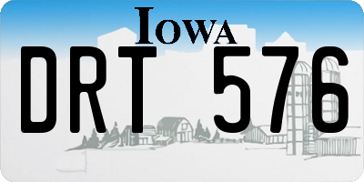 IA license plate DRT576